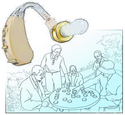 老爸不戴助听器